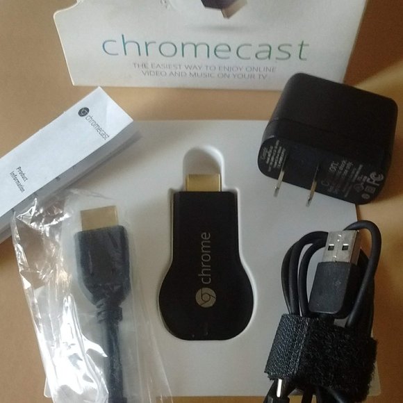 Google Chromecast USB Media Streamer with USB & USB Extender, Black - Picture 1 of 3